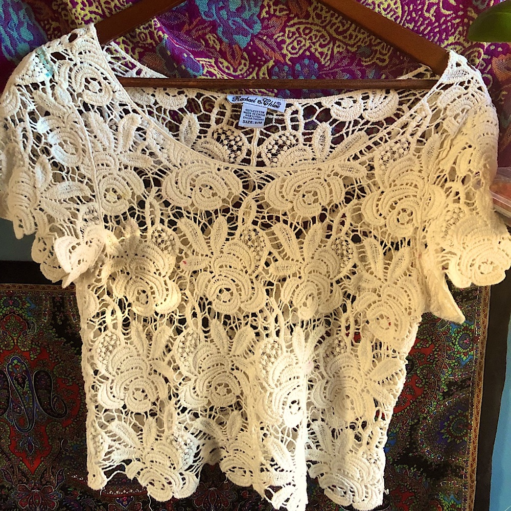 lace croptop tee